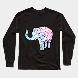 Cute flower power elephant Long Sleeve T-Shirt